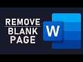 How To Remove A Blank Page – MS Word (Section Break, Page Break, Blank Page)
