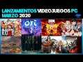 Los LANZAMIENTOS de los VIDEOJUEGOS de PC del mes de MARZO 2020