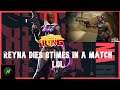 Reyna dies 8 times in single match lol:) Raze vs Reyna Duelist(Compilations) - New season.