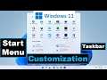 Windows 11 Start Menu and Task Bar PC Customization