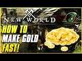 EASY WAYS TO MAKE GOLD IN NEW WORLD | Get Rich Quick! | New World MMO Tips & Tricks | Market Guide