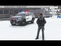 GTA 5 LSPDFR #737 Blaine County Sheriff Patrol During A Snow Storm In A Chevy Tahoe