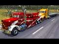 Heavy Duty Wrecker Hauling A Kenworth Semi Truck & Flatbed Trailer - American Truck Simulator