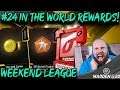 MY TOP 25 IN THE WORLD WEEKEND LEAGUE REWARDS! [MADDEN 20 ULTIMATE TEAM]