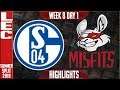S04 vs MSF Highlights | LEC Summer 2019 Week 8 Day 1 | Schalke 04 vs Misfits Gaming