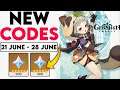5 New Genshin Impact Codes June 2021 / Primogems Redeem Codes