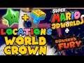All Green Star And Stamp Locations (World Crown) - Super Mario 3D World (Switch)