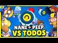 NANI + PEEP vs TODOS LOS BRAWLERS | Es el BRAWLER mas FUERTE?