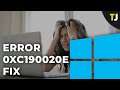 How to Fix Windows 10 Update Error 0xc190020e