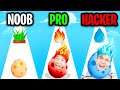 NOOB vs PRO vs HACKER In EVOLVING RUN!? (ALL LEVELS!)