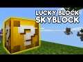 Trying Lucky Block Skyblock in Minecraft