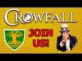 Come play Crowfall with us! Join our Discord and learn the game! Join The Wild Hunt on EARTH!