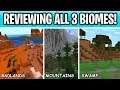 Minecraft 1.15 Reviewing Biomes In Survival! Swamps, Badlands & Mountains
