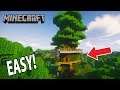 Minecraft: How To Build a Survival Tree House EASY Tutorial