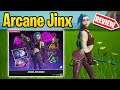 Arcane Jinx Skin Gameplay + Review in Fortnite (League of Legends Outfit)