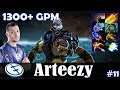 Arteezy - Alchemist Safelane | 1300+ GPM | 5 x Free Aghanim's  | Dota 2 Pro MMR Gameplay #11