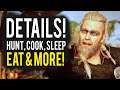 Assassins Creed Valhalla Gameplay Details - Eating, Sleeping, Cooking, Bathing & More!