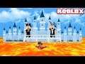 Buzlu Kaleye Çıkmazsan Lavlara Düşersin ve Kaybedersin! - Panda ile Roblox The Floor Is LAVA!