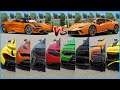 Forza Horizon 4 - Top 16 Fastest Mclaren Vs Lamborghini Cars | Top Speed Battle (Upgrade)