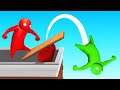 I LAUNCHED My FRIEND Off The ROOF! (Gang Beasts)