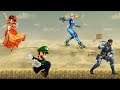 SSBU - Daisy (me) vs Luigi vs Zero Suit Samus vs Snake