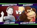 S@X 419 Losers Semis -  NickDistrict14 (Wii Fit)Vs. SlushieV1 (Donkey Kong) Smash Ultimate SSBU
