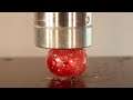 Crushing Crunchy & Soft Things by Press! EXPERIMENT: Hydraulic Press vs Red Orbeez Ball