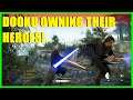 Star Wars Battlefront 2 - Count Dooku owning ALL the heroes! | Darth Tyranus Killstreak!