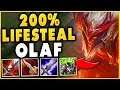 WTF!? ONE AUTO = +3000 HEALTH GAINED! OLAF IS 100% BROKEN! (NEW SKIN) - League of Legends