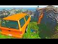 BeamNG drive - Open Bridge Jumping Car Crashes in Minecraft Map | BeamNG-Destruction