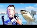 Escaping Shark Infested Waters on a RAFT! - Sam and Dan Floaty Flatmates Gameplay