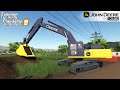 Farming Simulator 19 - JOHN DEERE 210G Hydraulic Excavator Digs A Deep Trench