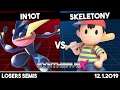 iN10T (Greninja/Young Link) vs SkeleTony (Ness) | Losers Semis | Synthwave X #12