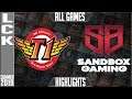 SKT vs SB Highlights ALL GAMES | LCK Summer 2019 Week 10 Day 3 | SK Telecom T1 vs Sandbox Gaming