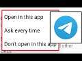 Telegram Don't Open Links Problem || Open By Default Settings & Check Supported Links In Android