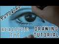 REALISTIC DRAWING EYE-TUTORIAL  STEP BY STEP | Drawing Tech