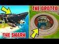 Search Chests at The Grotto or The Shark - Location Guide (Fortnite Brutus' Briefing)