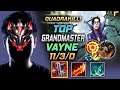 GrandMaster Vayne TOP vs Renekton - 천상계 장인 탑 베인 템트리 룬 철갑궁 집공 ヴェイン Вейн 暗夜猎手 汎 - LOL KR 11.11