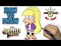 how to draw Pacifica Northwest from Gravity Falls step by step easy