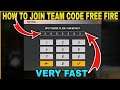 how to join team code in free fire || how to join team with team code very fast || free fire