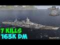 World of WarShips | Scharnhorst  | 7 KILLS | 163K Damage - Replay Gameplay 1080p 60 fps
