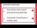 Automatic downloads Files Settings in Microsoft Office Android