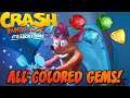Crash Bandicoot 4: It's About Time - ALL COLORED GEM LOCATIONS!