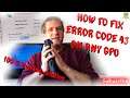 Fixing error code 43 on GPU - 100% working solution