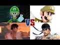 SSBU - Real Luigi (me) & Ryu vs Fake Luigi & Evil Ryu