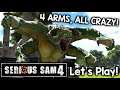 FOUR ARMS, ALL CRAZY! REPTILOIDS RETURN! | Let's Play Serious Sam 4 (1080p 60fps Gameplay)