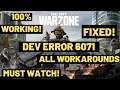 Call Of Duty Warzone Dev Error 6071 Fixed | 6065 , 6036 Keeps Crashing On Startup FIXED