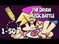 FNF DRAW MUSIC BATTLE - Gameplay Level 1-50