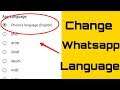 How To Change Language In Whatsapp Messenger For Android Mobile & Ios 2020
