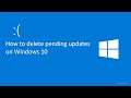 How to delete pending updates on Windows 10